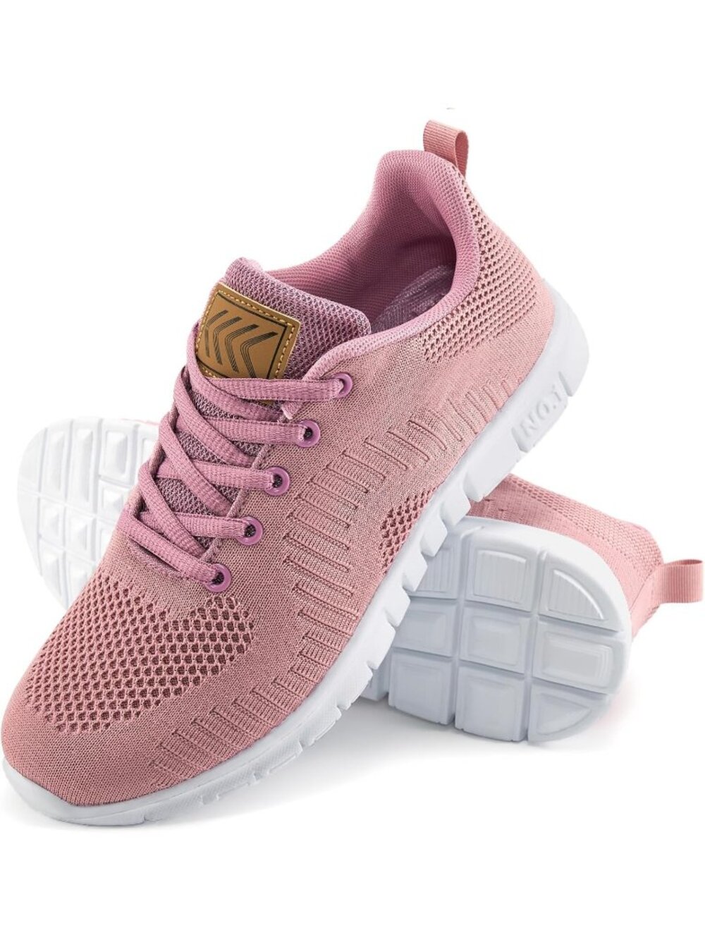 Women's Pink Lightweight Non Slip Comfortable Tennis Casual Work Travel Sneaker